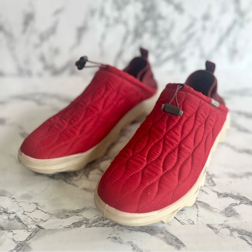 Ecco MX Quilted Red Chili Slipper Sneaker 10 Comfort Lounging